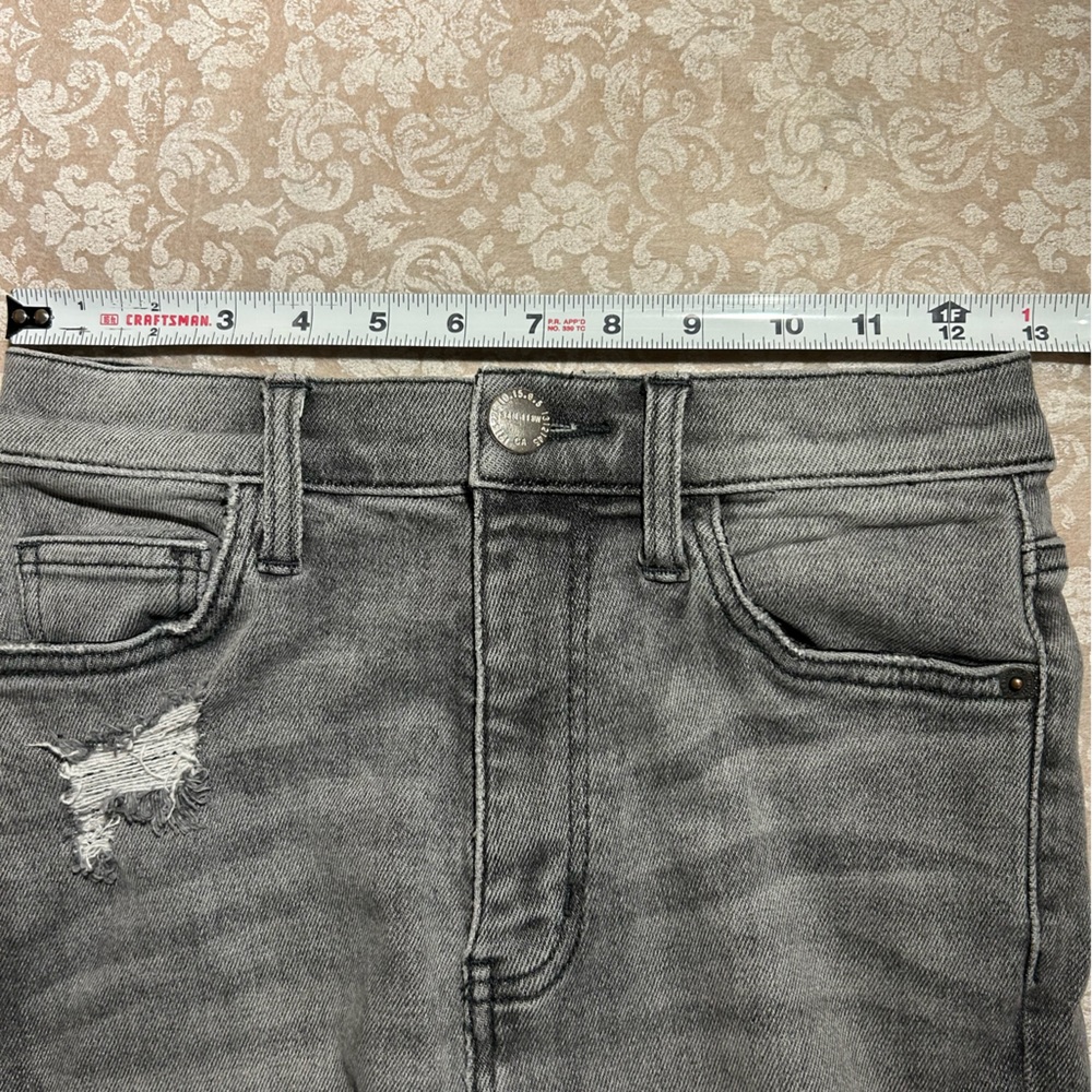 Current/Elliott ~Women’s Ultra High Waist Skinny Jeans Gray Fade Out Destroy 27 - Picture 12 of 16
